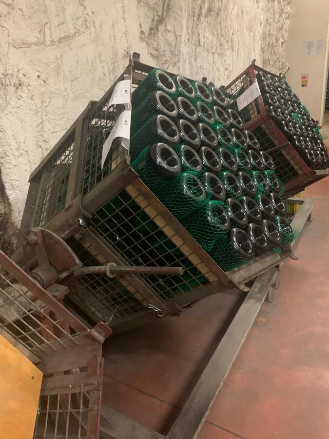 Cassette di uva in vendemmia